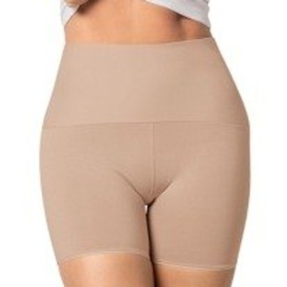 Leonisa Womens Firm High Waisted Shaper Shorts Nude Small Shapewear Anti Chafing
